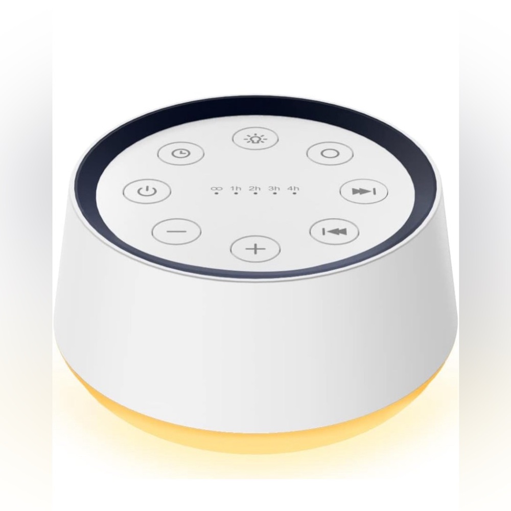 White Noise Sound Machine with 30 Soothing Sounds 12 Colors Night Light White